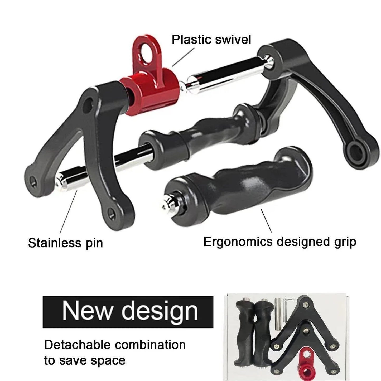 Ergonomics V-Shaped Rowing Bar 360°Rotating