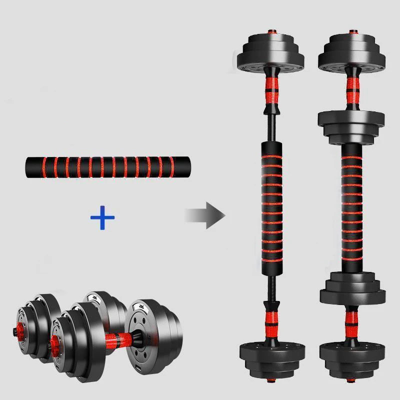 5-44lbs Adjustable Dumbbell to Barbell set
