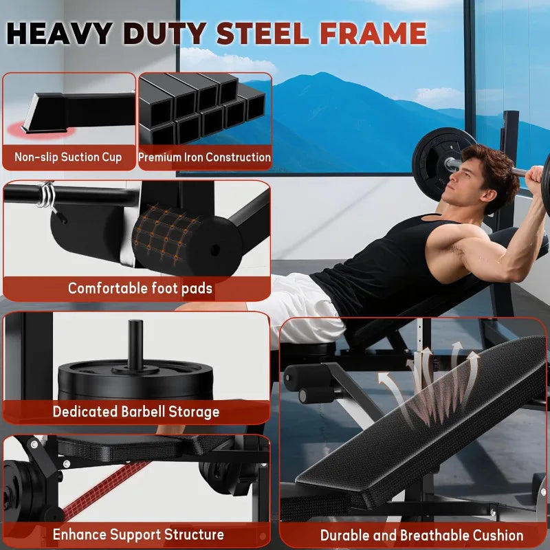 Weight Bench Press Set - Full Body Strength