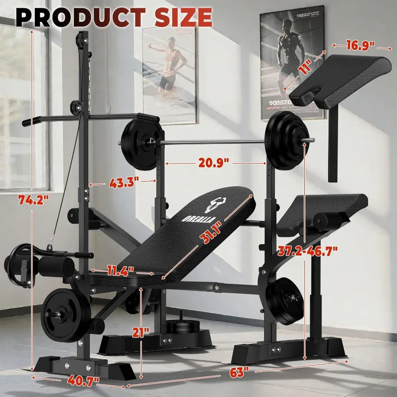 Weight Bench Press Set - Full Body Strength